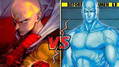 who can beat saitama in dc|Watchmen's Doctor Manhattan vs. One.